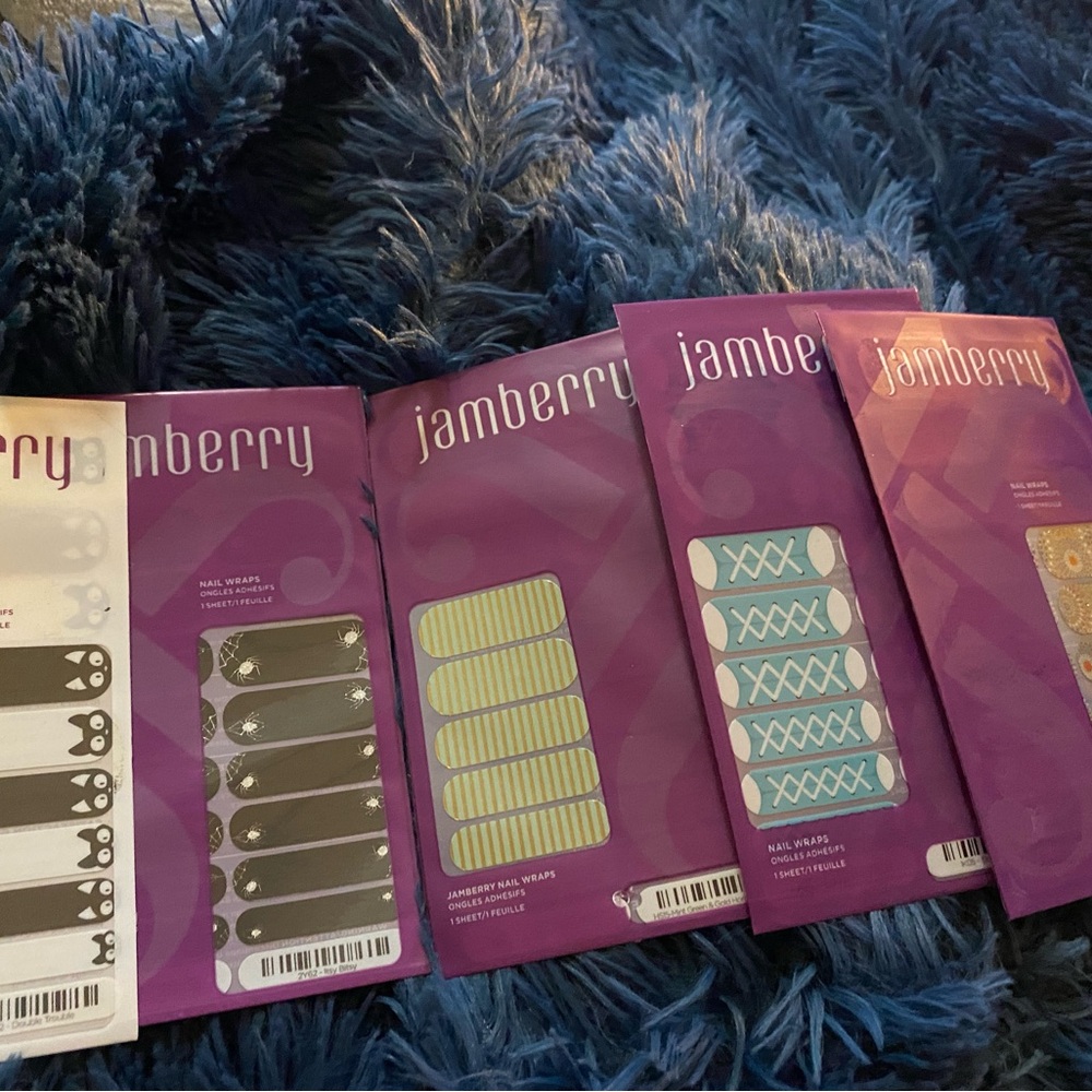 Jamberry Nail Wraps - Vibrant Purple and Blue Designs